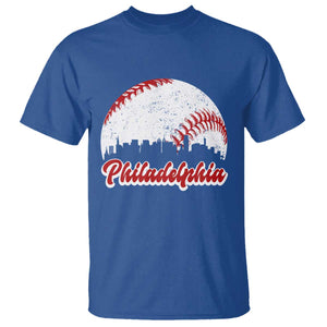 Philadelphia Baseball T Shirt Vintage Skyline City TS10 Royal Blue Print Your Wear