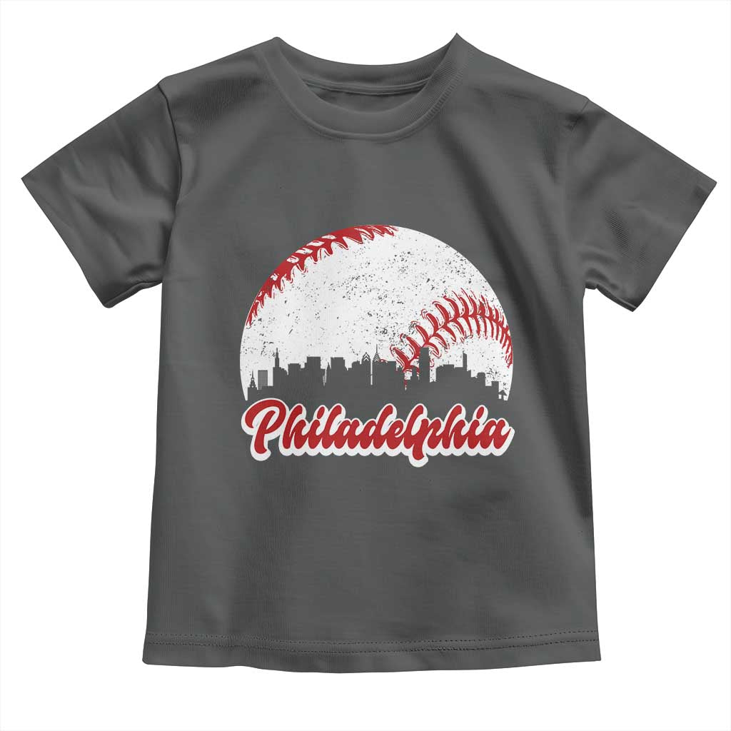 Philadelphia Baseball Toddler T Shirt Vintage Skyline City TS10 Dark Heather Print Your Wear