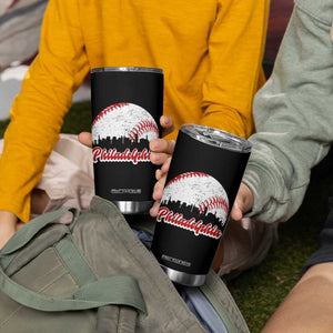 Philadelphia Baseball Tumbler Cup Vintage Skyline City TS10 Print Your Wear