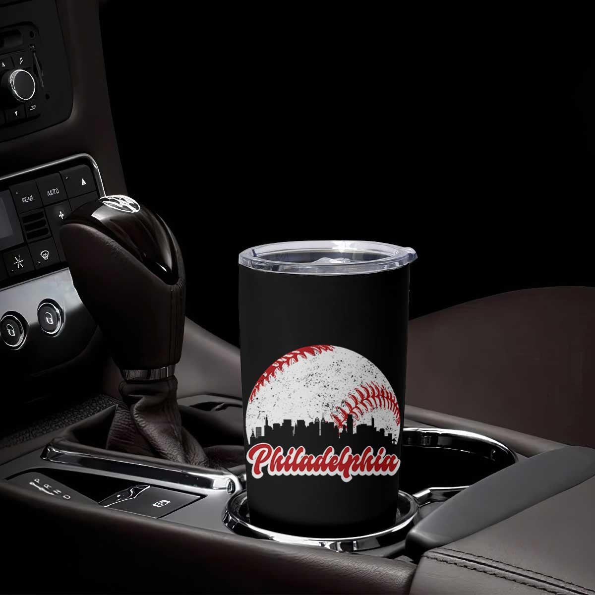 Philadelphia Baseball Tumbler Cup Vintage Skyline City TS10 Print Your Wear