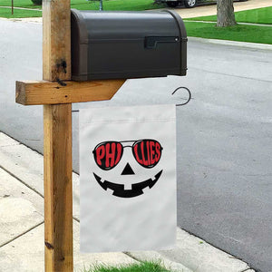 Halloween Phillies Garden Flag Philadelphia Baseball Red October Jackolantern Pumpkin Face TS10 Print Your Wear
