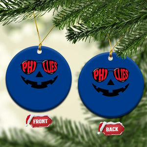 Halloween Philly Ceramic Ornament Philadelphia Baseball Red October Jackolantern Pumpkin Face TS10 1pc Blue Print Your Wear