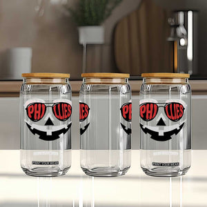 Halloween Phillies Glass Can Philadelphia Baseball Red October Jackolantern Pumpkin Face TS10 Print Your Wear