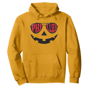 Halloween Phillies Hoodie Philadelphia Baseball Red October Jackolantern Pumpkin Face TS10 Gold Print Your Wear