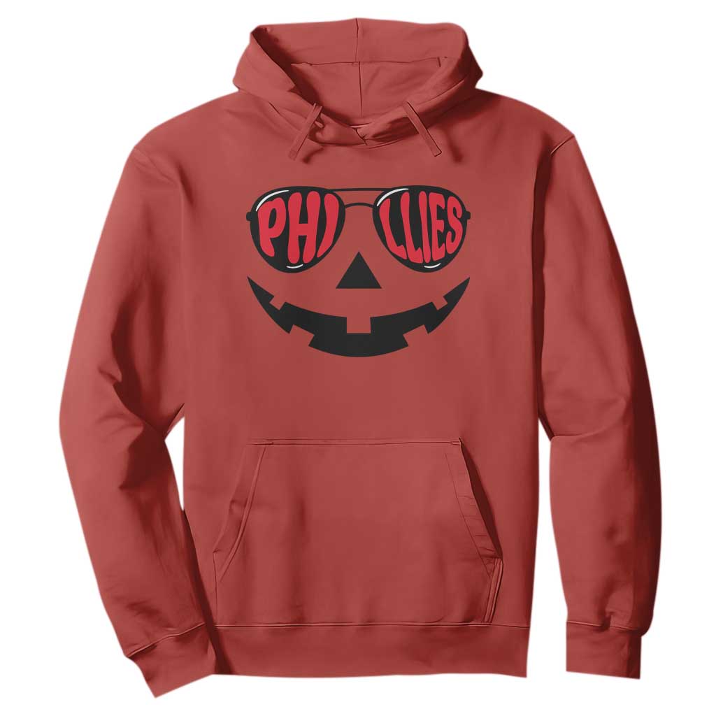 Halloween Phillies Hoodie Philadelphia Baseball Red October Jackolantern Pumpkin Face TS10 Red Print Your Wear
