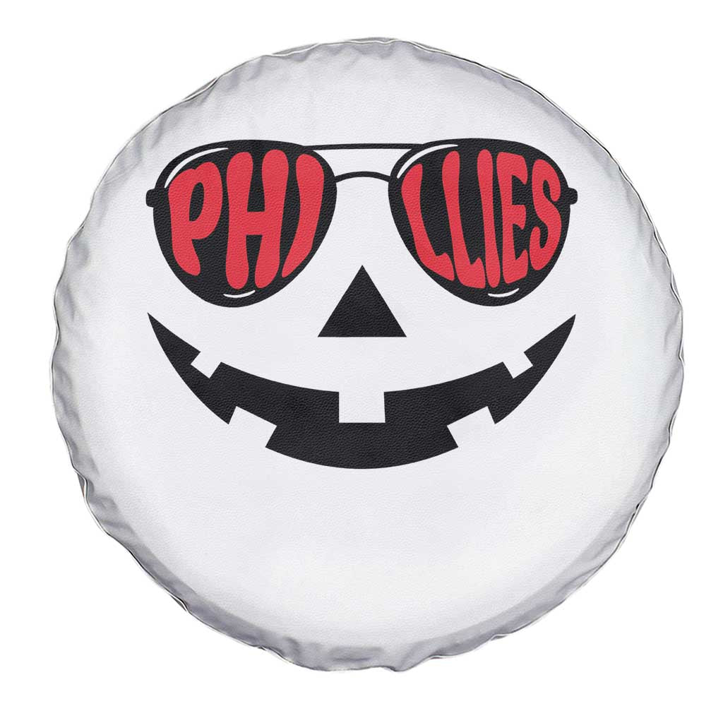Halloween Philly Spare Tire Cover Philadelphia Baseball Red October Jackolantern Pumpkin Face TS10 Print Your Wear