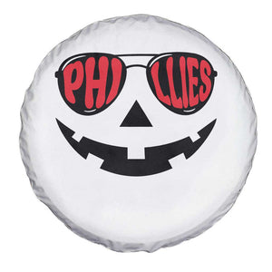 Halloween Phillies Spare Tire Cover Philadelphia Baseball Red October Jackolantern Pumpkin Face TS10 Print Your Wear