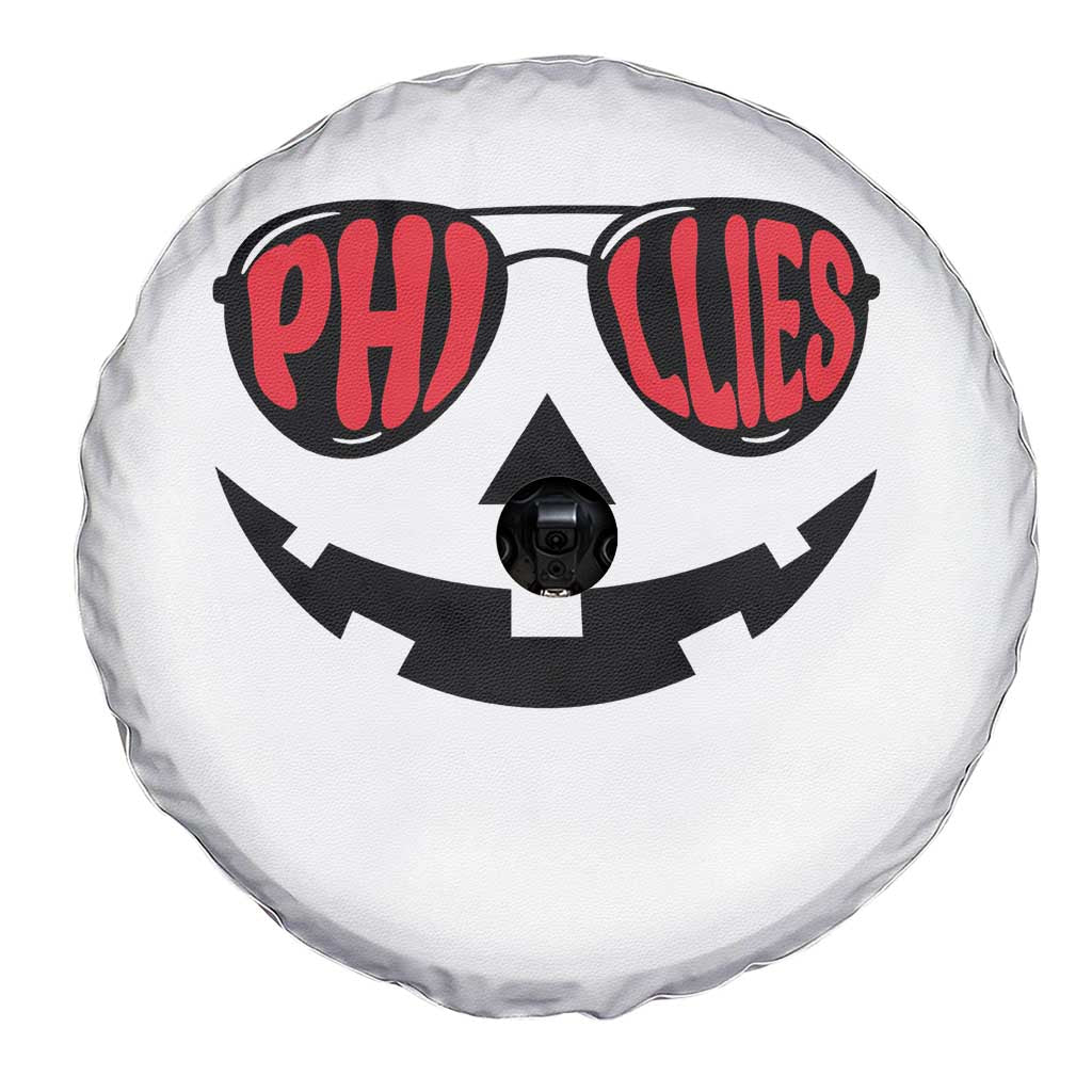 Halloween Philly Spare Tire Cover Philadelphia Baseball Red October Jackolantern Pumpkin Face TS10 Print Your Wear