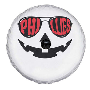 Halloween Phillies Spare Tire Cover Philadelphia Baseball Red October Jackolantern Pumpkin Face TS10 Print Your Wear