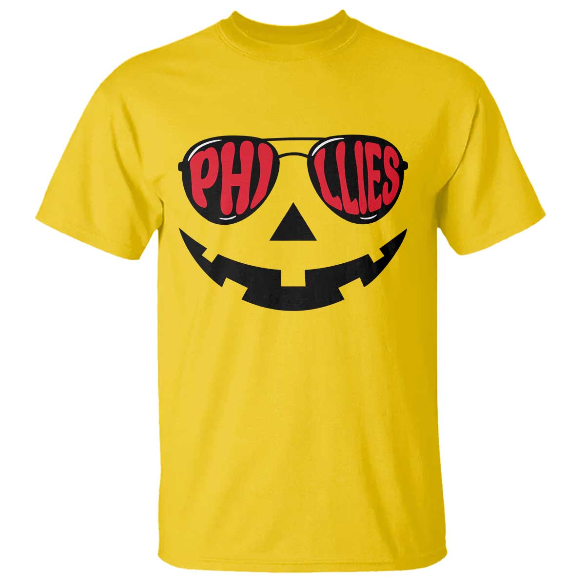 Halloween Philly T Shirt Philadelphia Baseball Red October Jackolantern Pumpkin Face TS10 Daisy Print Your Wear