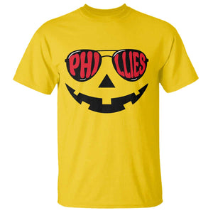 Halloween Phillies T Shirt Philadelphia Baseball Red October Jackolantern Pumpkin Face TS10 Daisy Print Your Wear