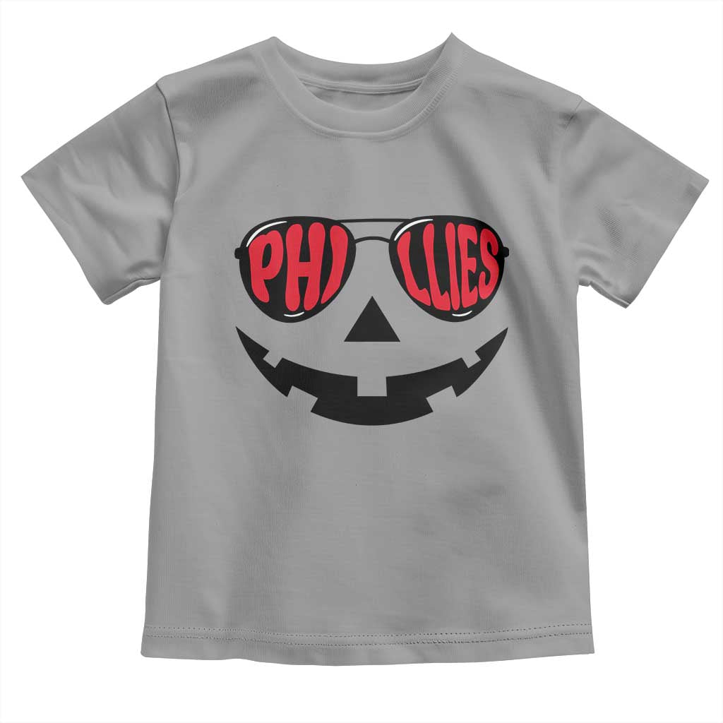 Halloween Philly Toddler T Shirt Philadelphia Baseball Red October Jackolantern Pumpkin Face TS10 Sport Gray Print Your Wear