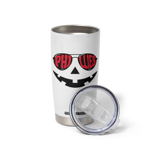 Halloween Phillies Tumbler Cup Philadelphia Baseball Red October Jackolantern Pumpkin Face TS10 Print Your Wear