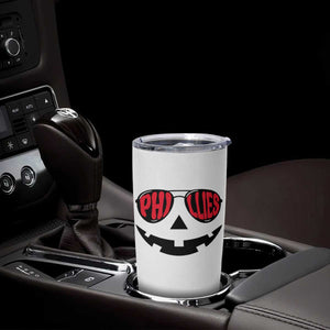 Halloween Phillies Tumbler Cup Philadelphia Baseball Red October Jackolantern Pumpkin Face TS10 Print Your Wear