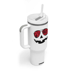 Halloween Phillies Tumbler With Handle Philadelphia Baseball Red October Jackolantern Pumpkin Face TS10 Print Your Wear
