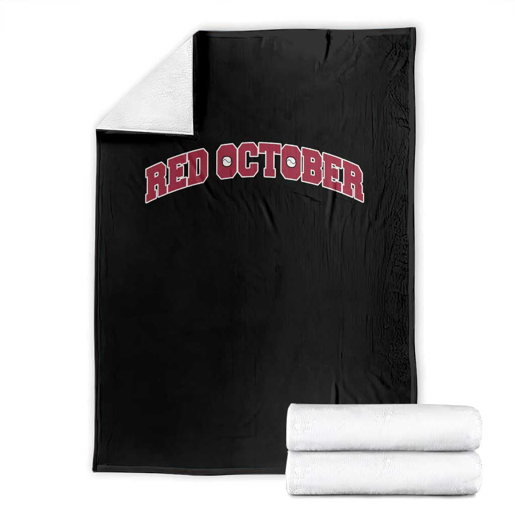 Red October Throw Blanket Vintage Sports Philadelphia Playoff Baseball Fan TS10 Black Print Your Wear
