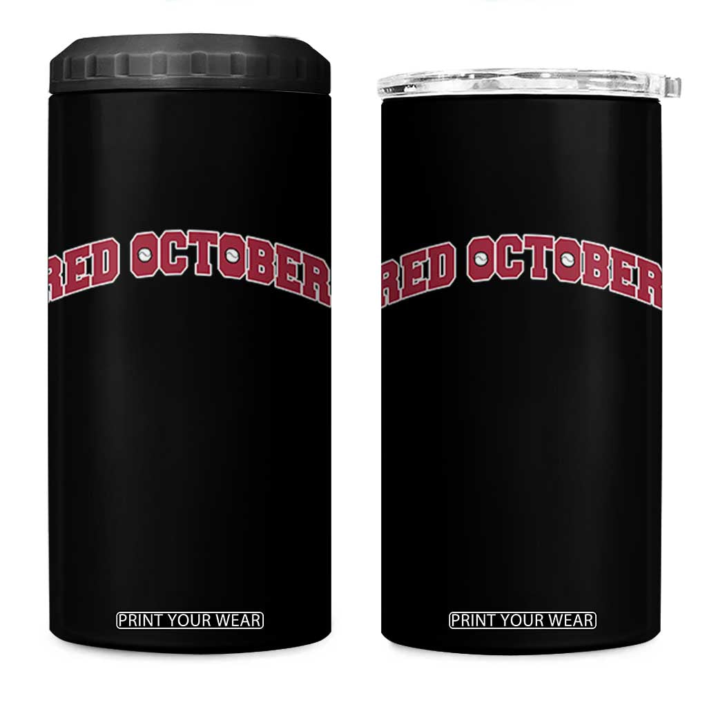 Red October 4 in 1 Can Cooler Tumbler Vintage Sports Philadelphia Playoff Baseball Fan TS10 One Size: 16 oz Black Print Your Wear