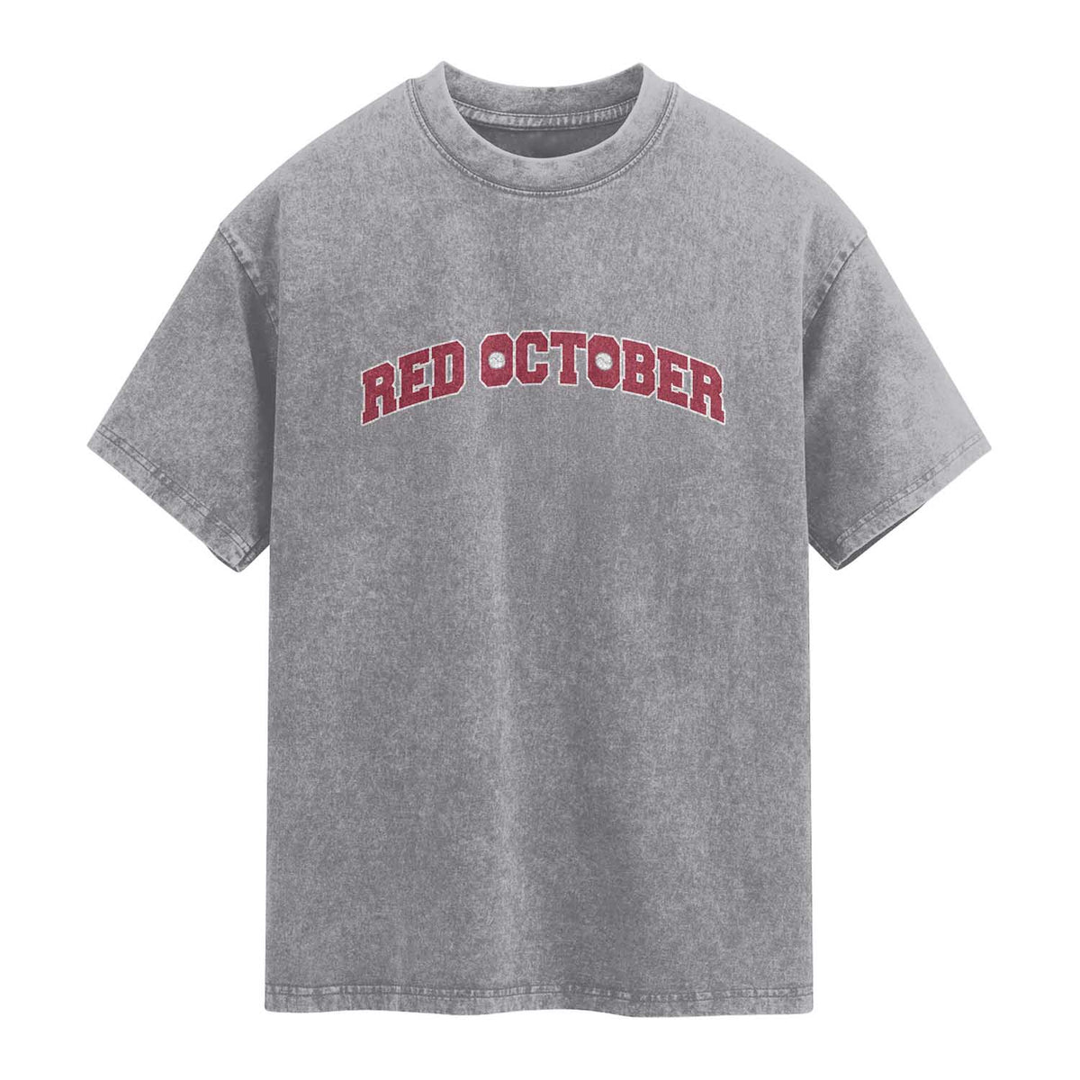 Red October Washed Cotton T-Shirt Vintage Sports Philadelphia Playoff Baseball Fan