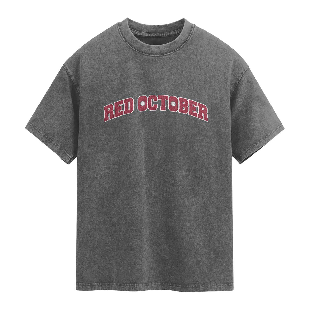 Red October Washed Cotton T-Shirt Vintage Sports Philadelphia Playoff Baseball Fan