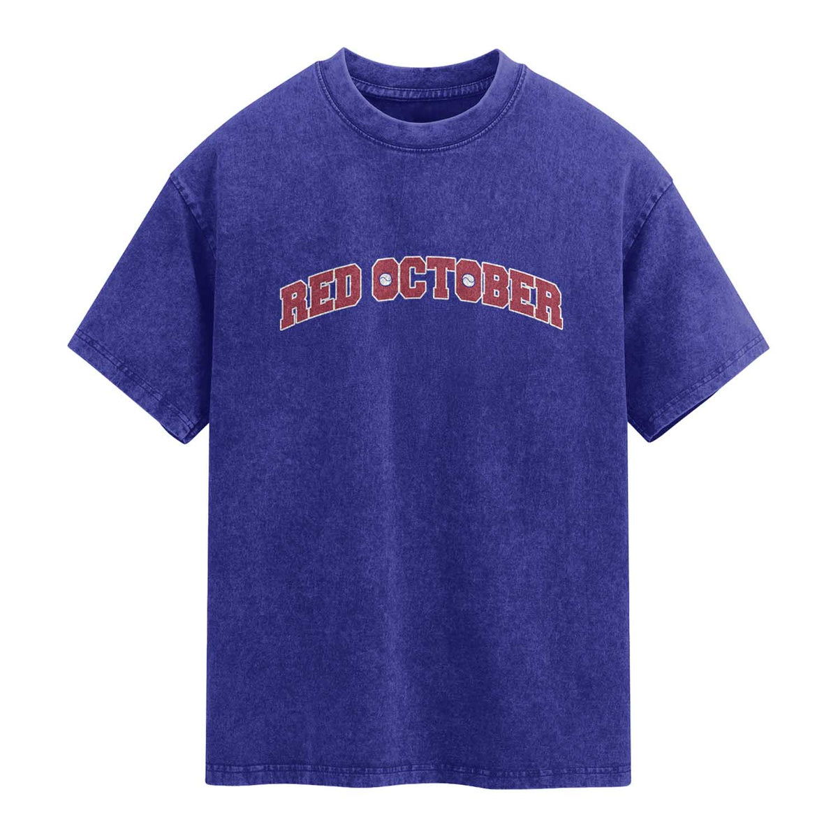 Red October Washed Cotton T-Shirt Vintage Sports Philadelphia Playoff Baseball Fan