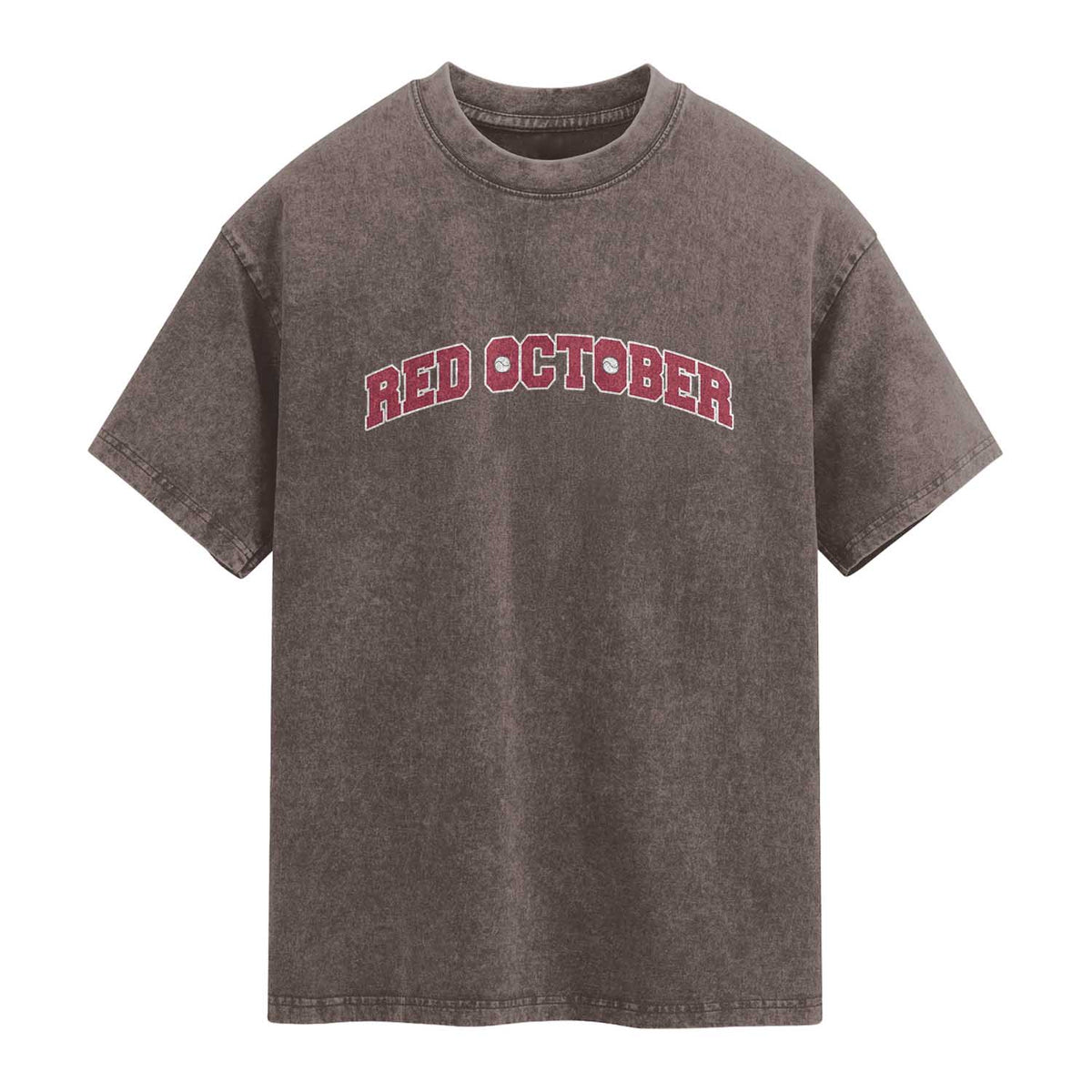 Red October Washed Cotton T-Shirt Vintage Sports Philadelphia Playoff Baseball Fan