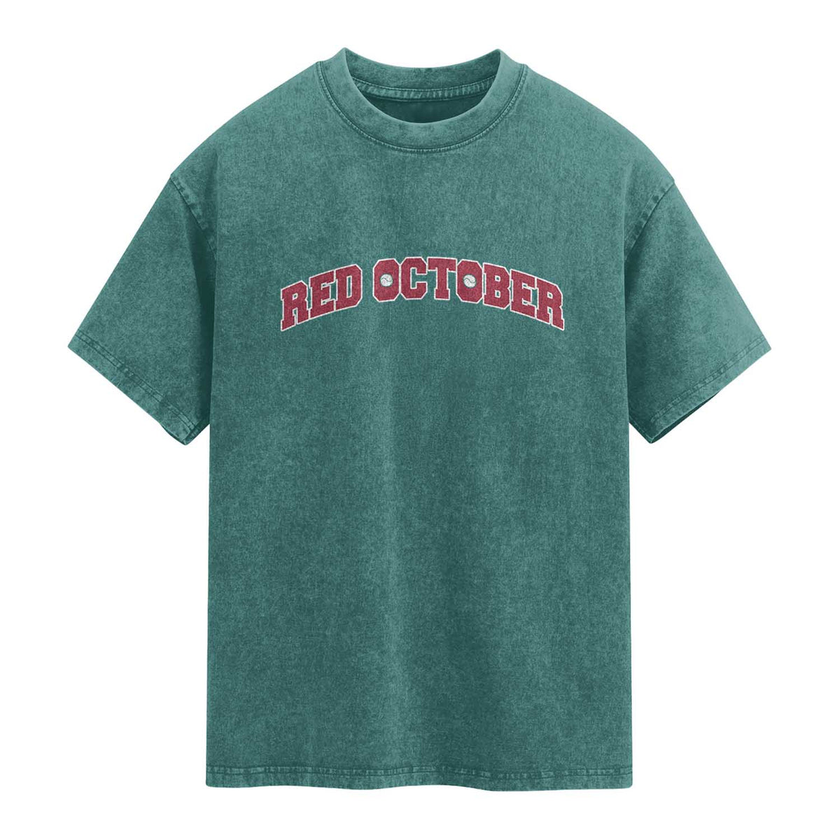Red October Washed Cotton T-Shirt Vintage Sports Philadelphia Playoff Baseball Fan