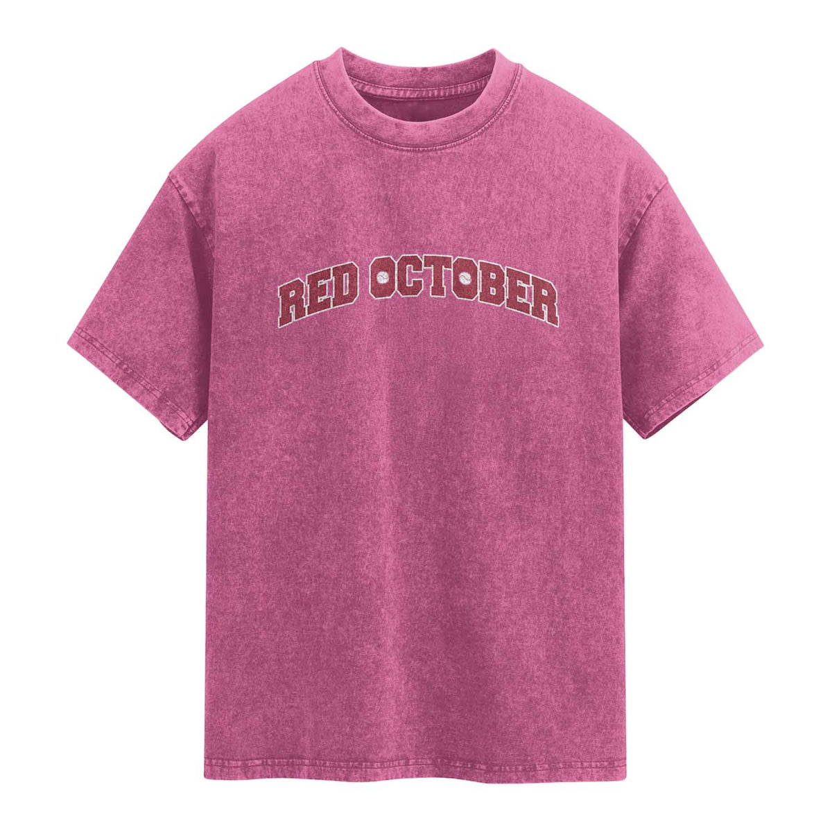 Red October Washed Cotton T-Shirt Vintage Sports Philadelphia Playoff Baseball Fan