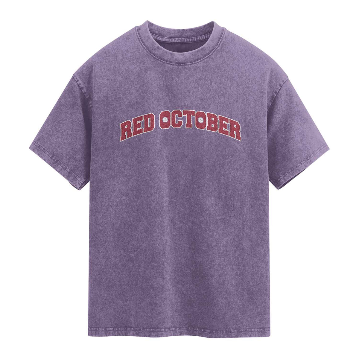 Red October Washed Cotton T-Shirt Vintage Sports Philadelphia Playoff Baseball Fan