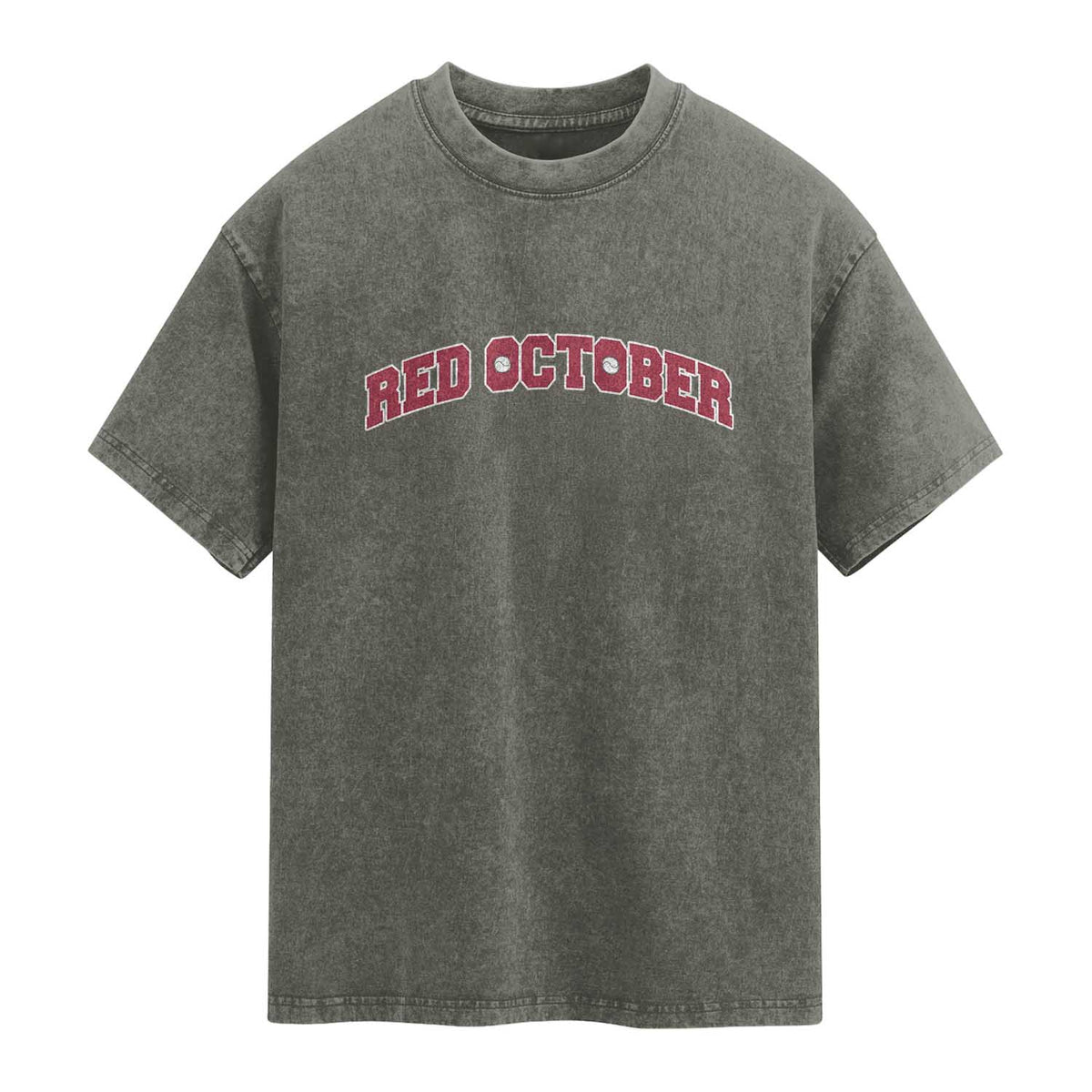 Red October Washed Cotton T-Shirt Vintage Sports Philadelphia Playoff Baseball Fan