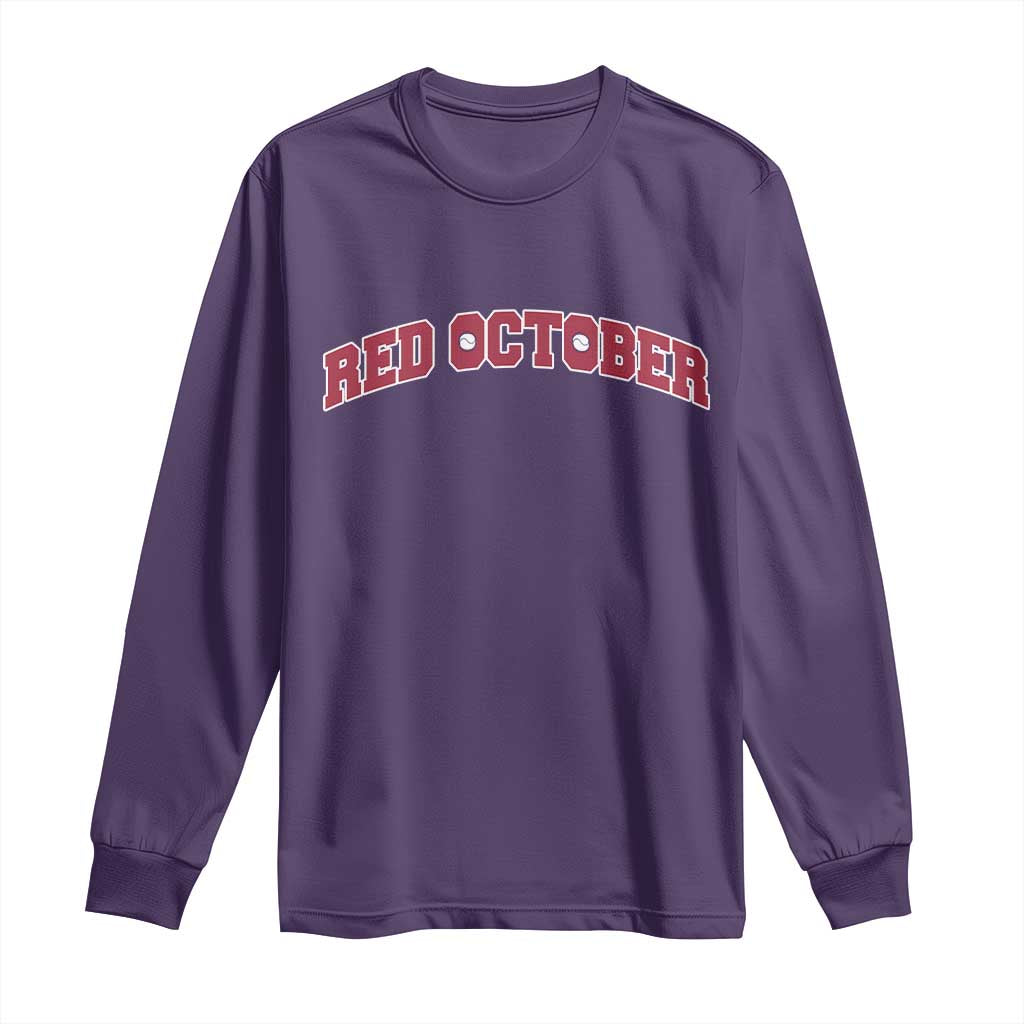 Red October Long Sleeve Shirt Vintage Sports Philadelphia Playoff Baseball Fan TS10 Purple Print Your Wear