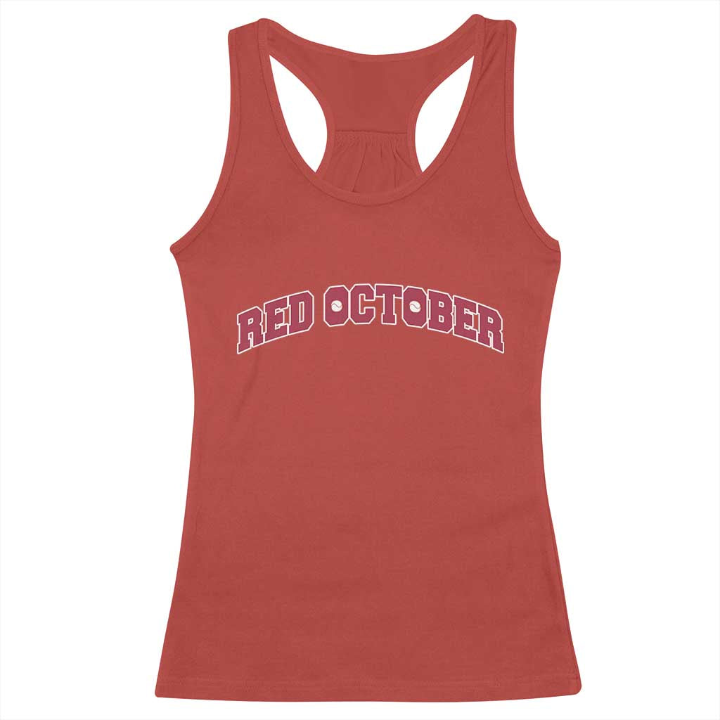Red October Racerback Tank Top Vintage Sports Philadelphia Playoff Baseball Fan TS10 Red Print Your Wear