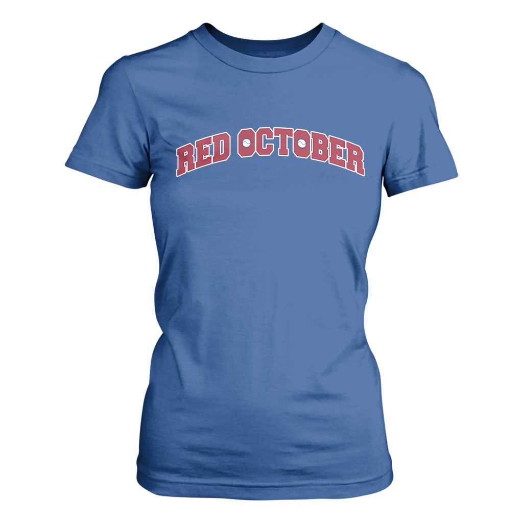 Red October T Shirt For Women Vintage Sports Philadelphia Playoff Baseball Fan TS10 Royal Blue Print Your Wear