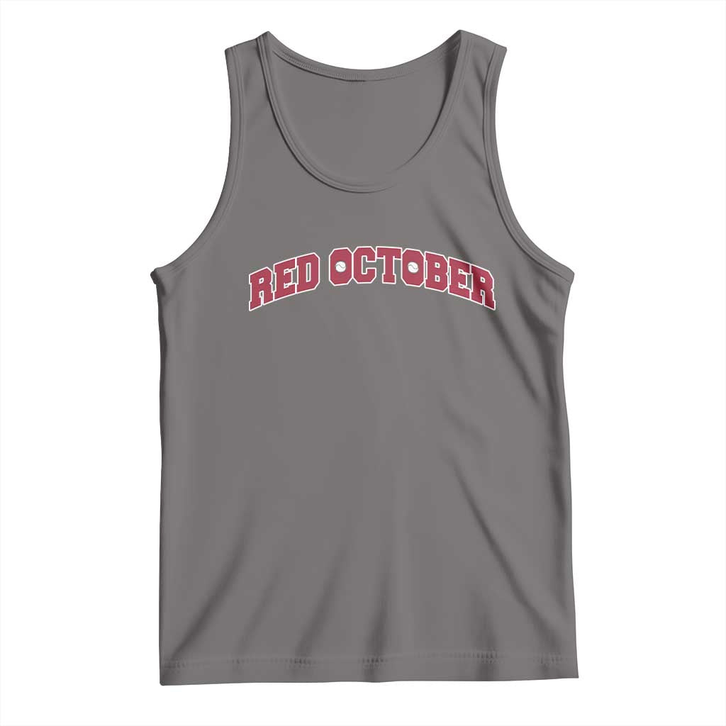 Red October Tank Top Vintage Sports Philadelphia Playoff Baseball Fan TS10 Deep Heather Print Your Wear