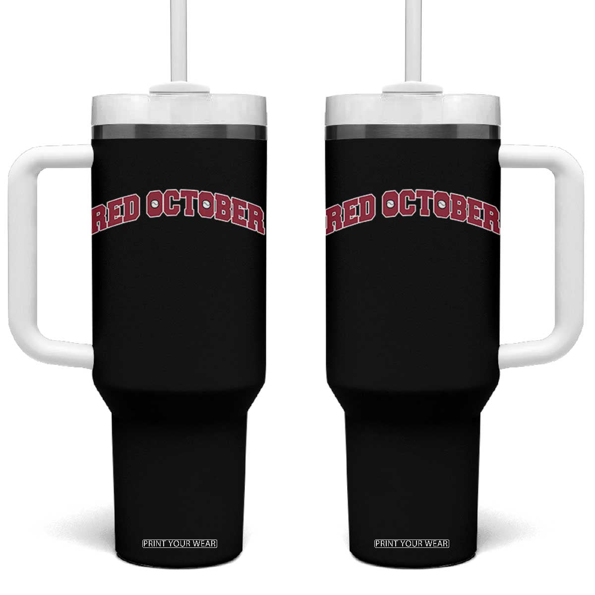 Red October Tumbler With Handle Vintage Sports Philadelphia Playoff Baseball Fan TS10 One Size: 40 oz Black Print Your Wear
