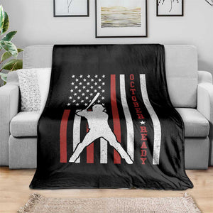 October Ready Throw Blanket Cool Distressed Philadelphia Baseball Fan US Flag TS10 Print Your Wear