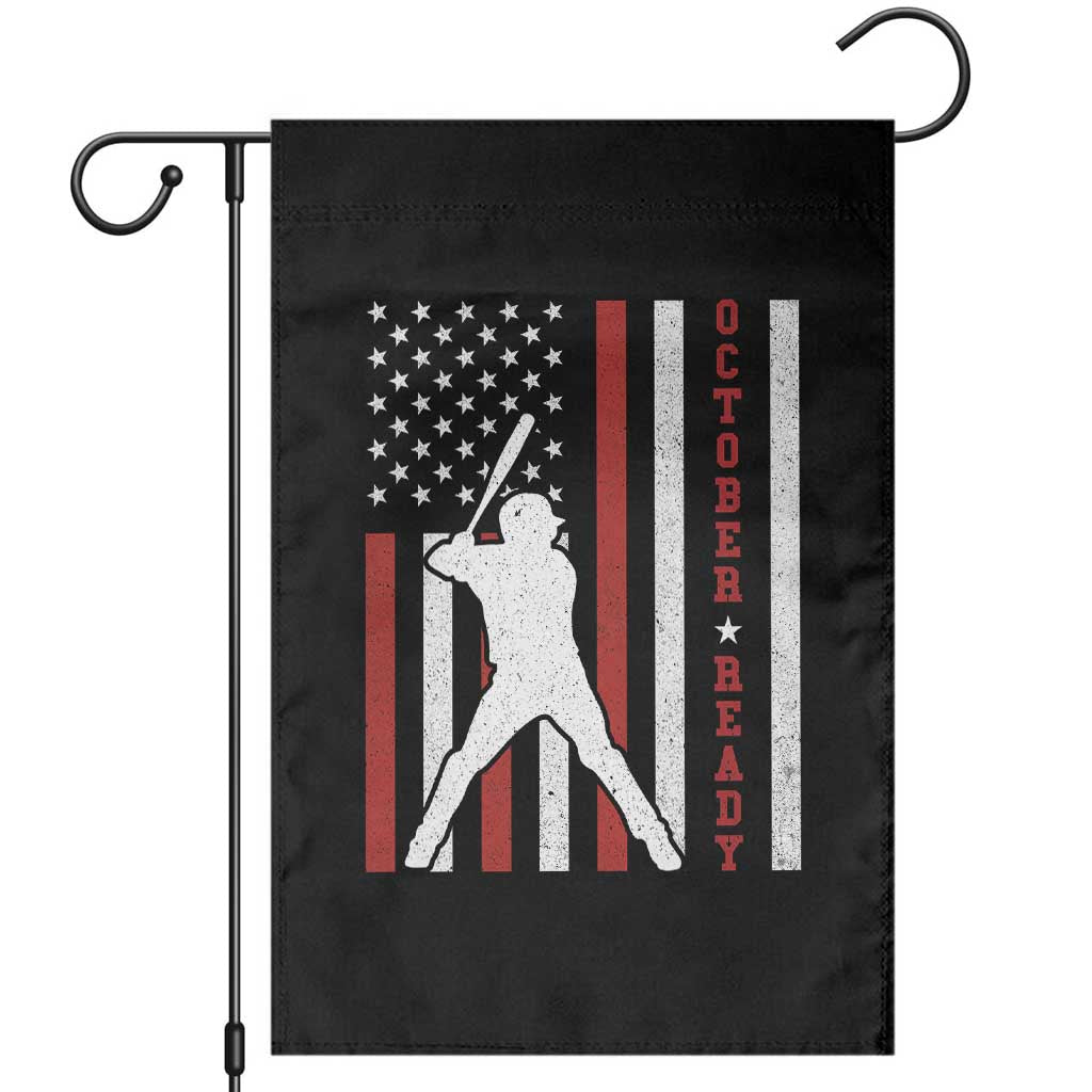 October Ready Garden Flag Cool Distressed Philadelphia Baseball Fan US Flag TS10 Black Print Your Wear