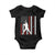 October Ready Baby Onesie Cool Distressed Philadelphia Baseball Fan US Flag TS10 Black Print Your Wear