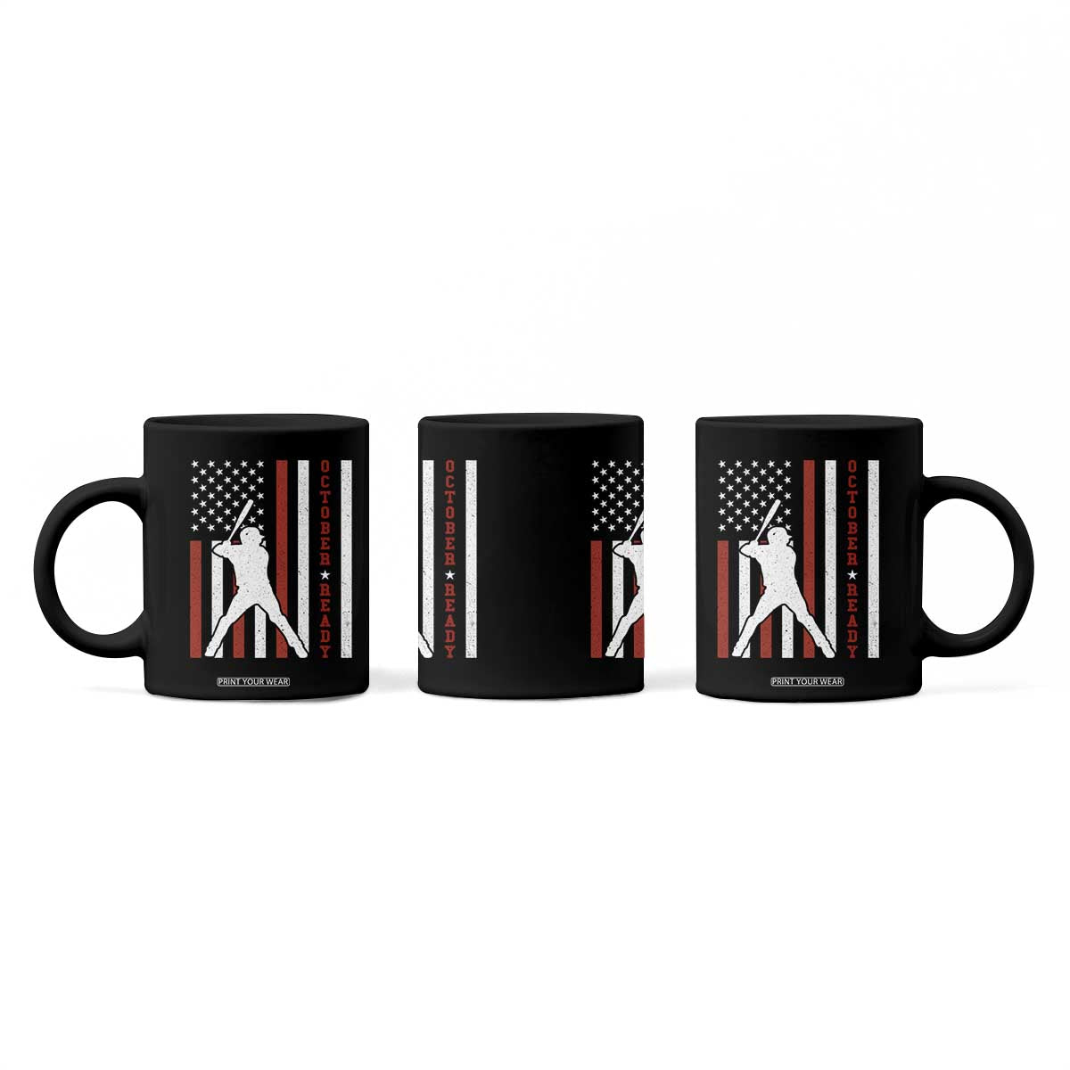 October Ready Coffee Mug Cool Distressed Philadelphia Baseball Fan US Flag TS10 Print Your Wear