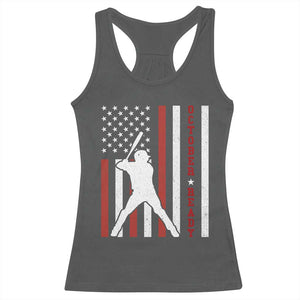 October Ready Racerback Tank Top Cool Distressed Philadelphia Baseball Fan US Flag TS10 Dark Heather Print Your Wear