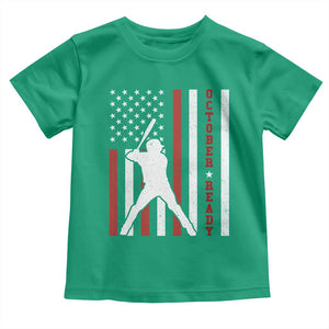 October Ready Toddler T Shirt Cool Distressed Philadelphia Baseball Fan US Flag TS10 Irish Green Print Your Wear