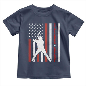 October Ready Toddler T Shirt Cool Distressed Philadelphia Baseball Fan US Flag TS10 Navy Print Your Wear