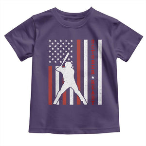 October Ready Toddler T Shirt Cool Distressed Philadelphia Baseball Fan US Flag TS10 Purple Print Your Wear