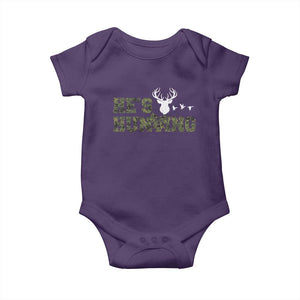 He Is Hunting Baby Onesie Camo Deer Hunters Girlfriend Wife Hunting Season TS10 Purple Print Your Wear