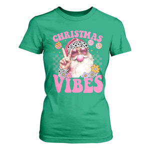 Retro Christmas Santa T Shirt For Women Pink Xmas Vibes Groovy Santa Claus Womens Kids Girls Gifts TS10 Irish Green Print Your Wear
