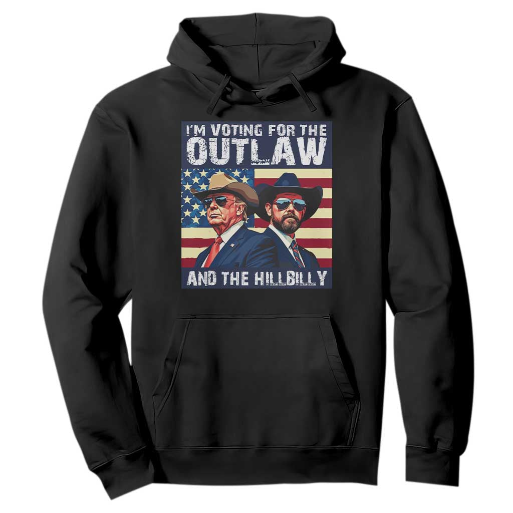 Trump Vance '24 Hoodie Vintage 2024 Flag Outlaw Hillbilly TS10 Black Print Your Wear