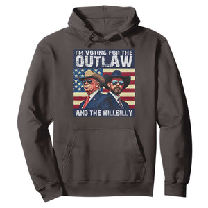 Trump Vance '24 Hoodie Vintage 2024 Flag Outlaw Hillbilly TS10 Dark Chocolate Print Your Wear