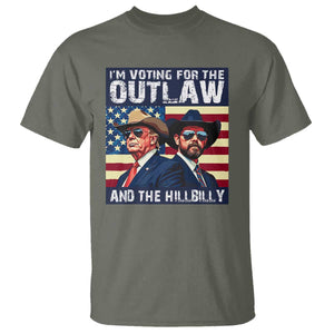 Trump Vance '24 T Shirt Vintage 2024 Flag Outlaw Hillbilly TS10 Military Green Print Your Wear
