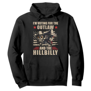 Trump Vance 2024 Hoodie Vintage Flag Outlaw Hillbilly '24 TS10 Black Print Your Wear