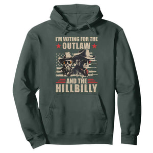 Trump Vance 2024 Hoodie Vintage Flag Outlaw Hillbilly '24 TS10 Dark Forest Green Print Your Wear