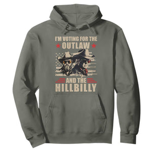 Trump Vance 2024 Hoodie Vintage Flag Outlaw Hillbilly '24 TS10 Military Green Print Your Wear